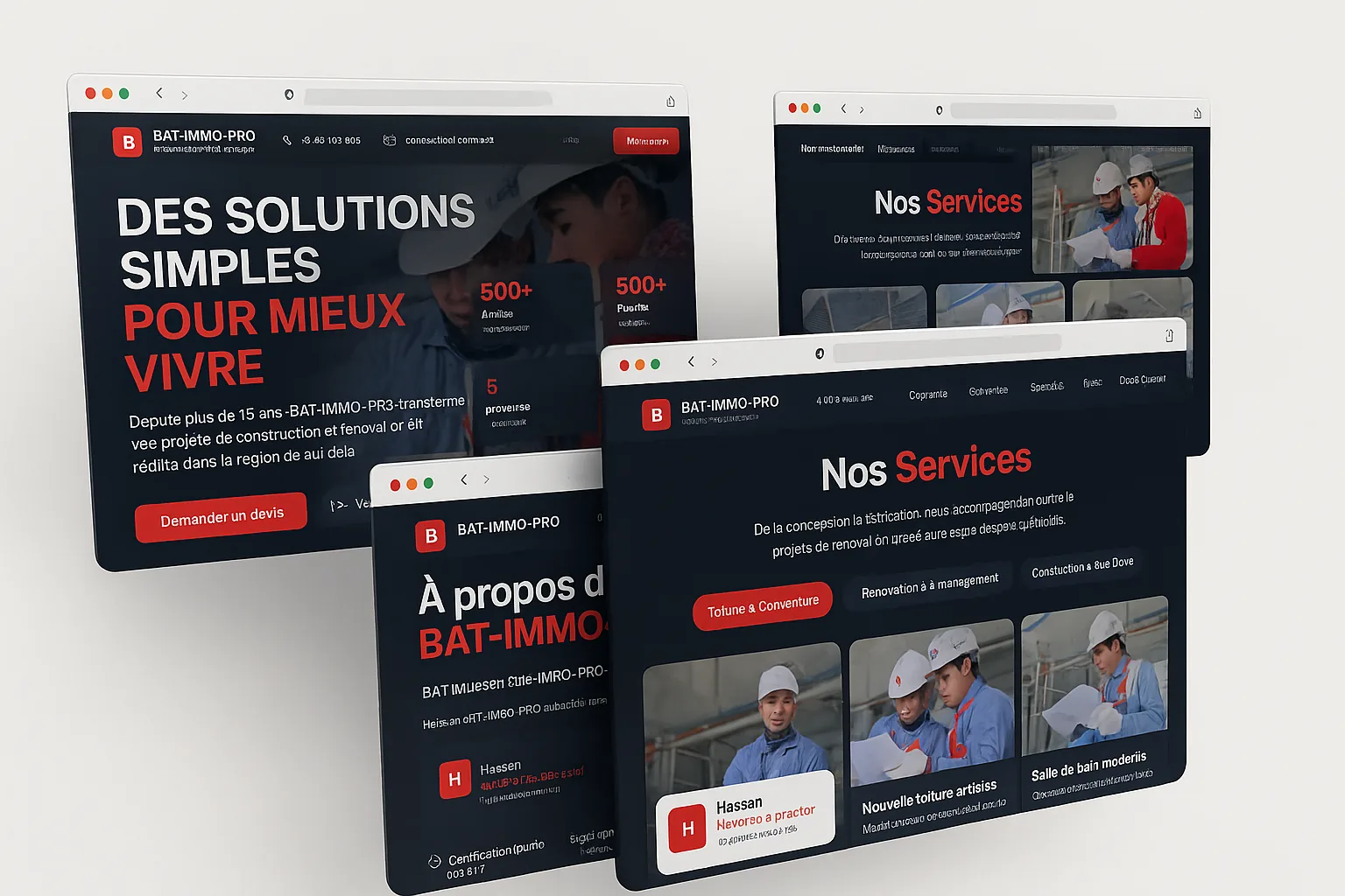 Site web après refonte — Bâti Immo Pro